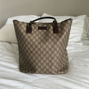 Gucci Monogram Canvas Tote Bag